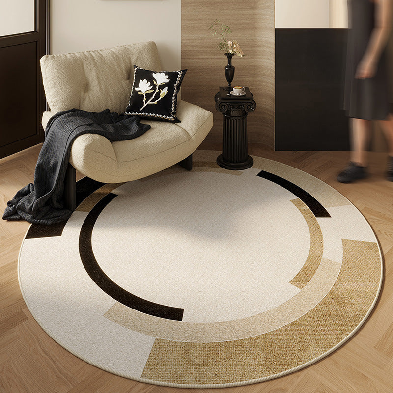 Round Vintage French-style Living Room Rug