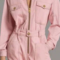Retro Western Zip-Up Jumpsuit