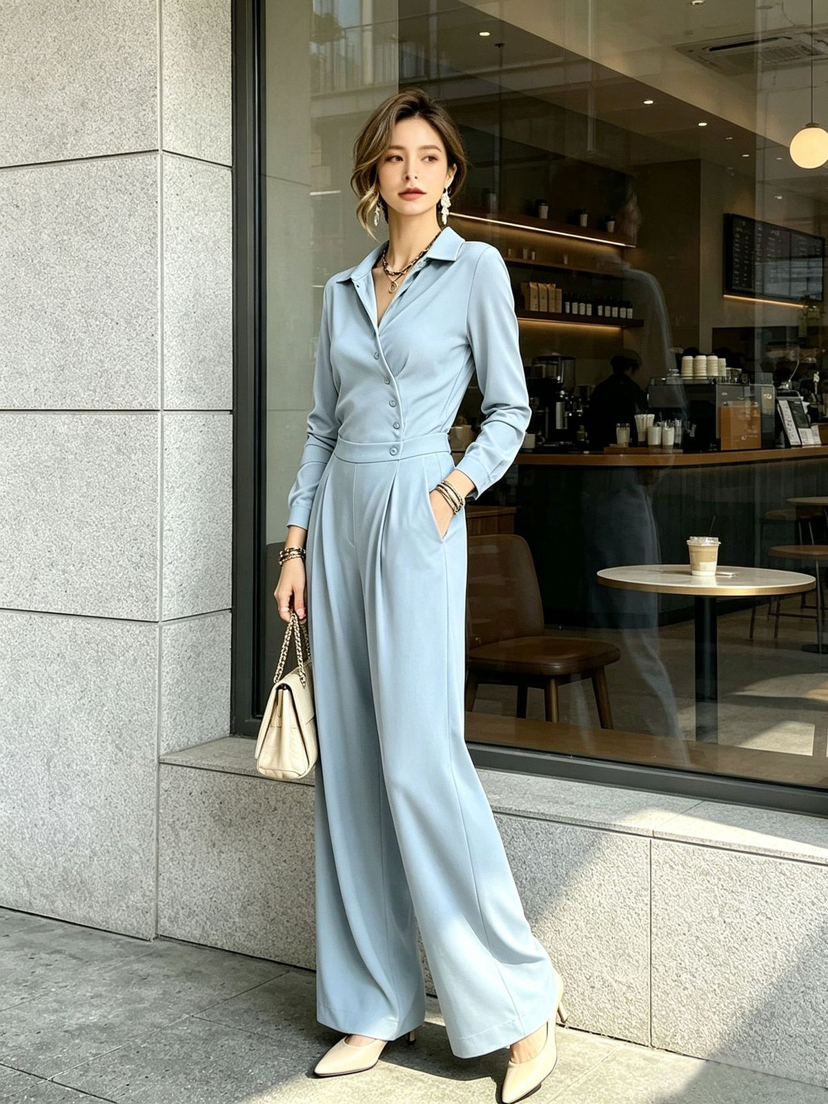 Stylish And Elegant High-waisted Jumpsuit