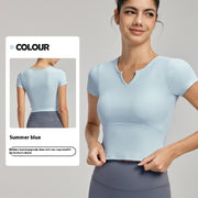 New Yoga Wear Short Sleeve T-shirt Top