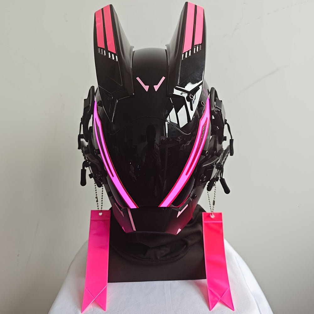 Cyberpunk LED Futuristic Mask with Glowing Effects