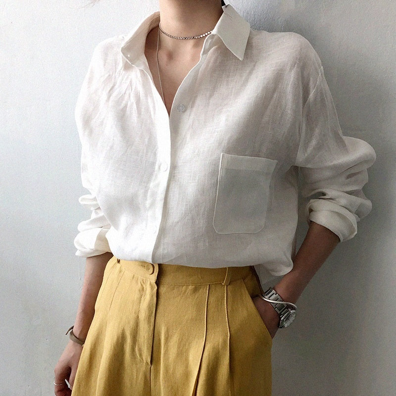Autumn And Winter New Long Sleeve Shirt Women's Loose All-matching