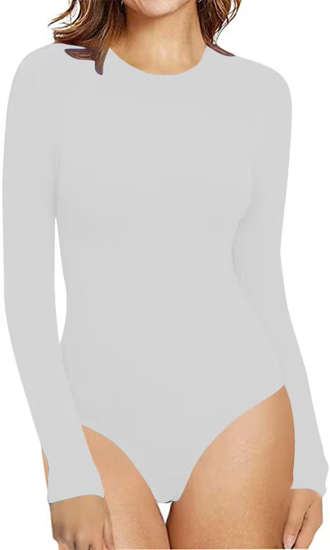 Solid Long Sleeve Jumpsuit Casual Bodysuit