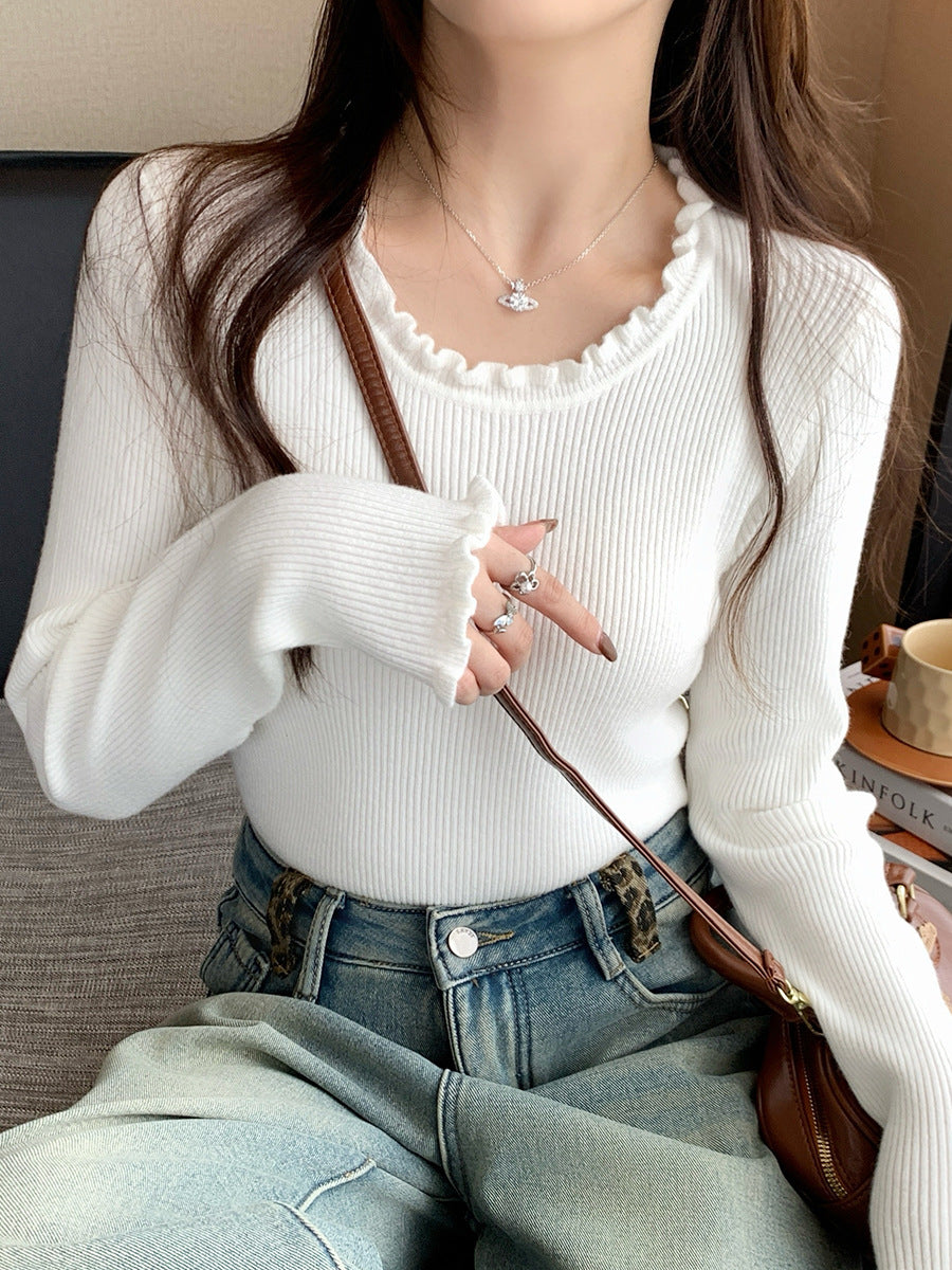 Knitted Round Neck Sweater for Women
