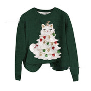 Arrival Chunky-knit 3d Digital-print Crewneck Sweatshirt