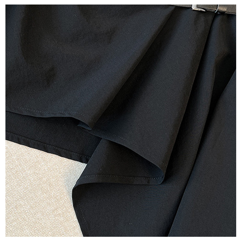 Large Black Long Sleeved Shirt For Women In Spring