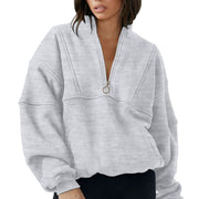 Autumn And Winter New Half-zip Sports Sweater Female