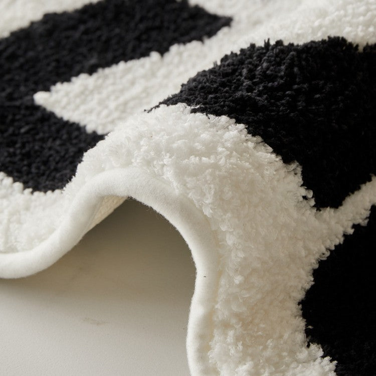 Thickened Bathroom Highly Absorbent Bedside Rug with Non-slip Backing