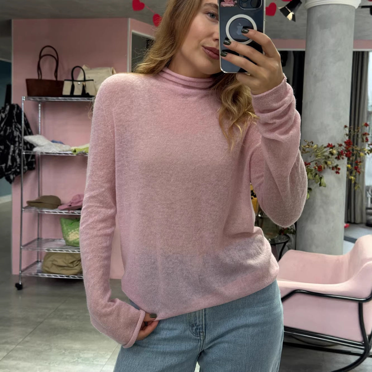 Womens Hollow-out Sweater in European and American Instagram Style Soft