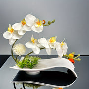 Artificial Phalaenopsis Orchid Potted Plant, Indoor Decor, Preserved Flower Arrangement, Fake Orchid Potted Plant, Orchid Potted Plant, Decorative Floral Arrangement, Living Room Tabletop, Home…