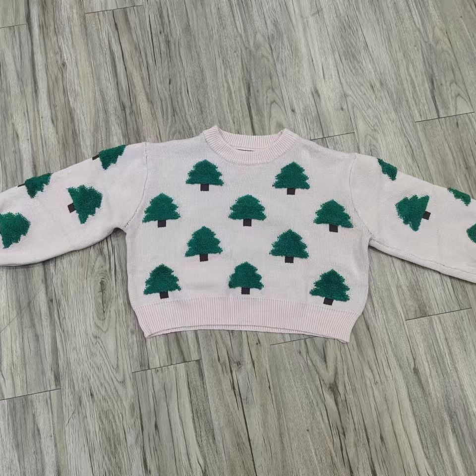 Cute Christmas Tree Pattern Sweater Soft and Smooth Beautiful Sweater