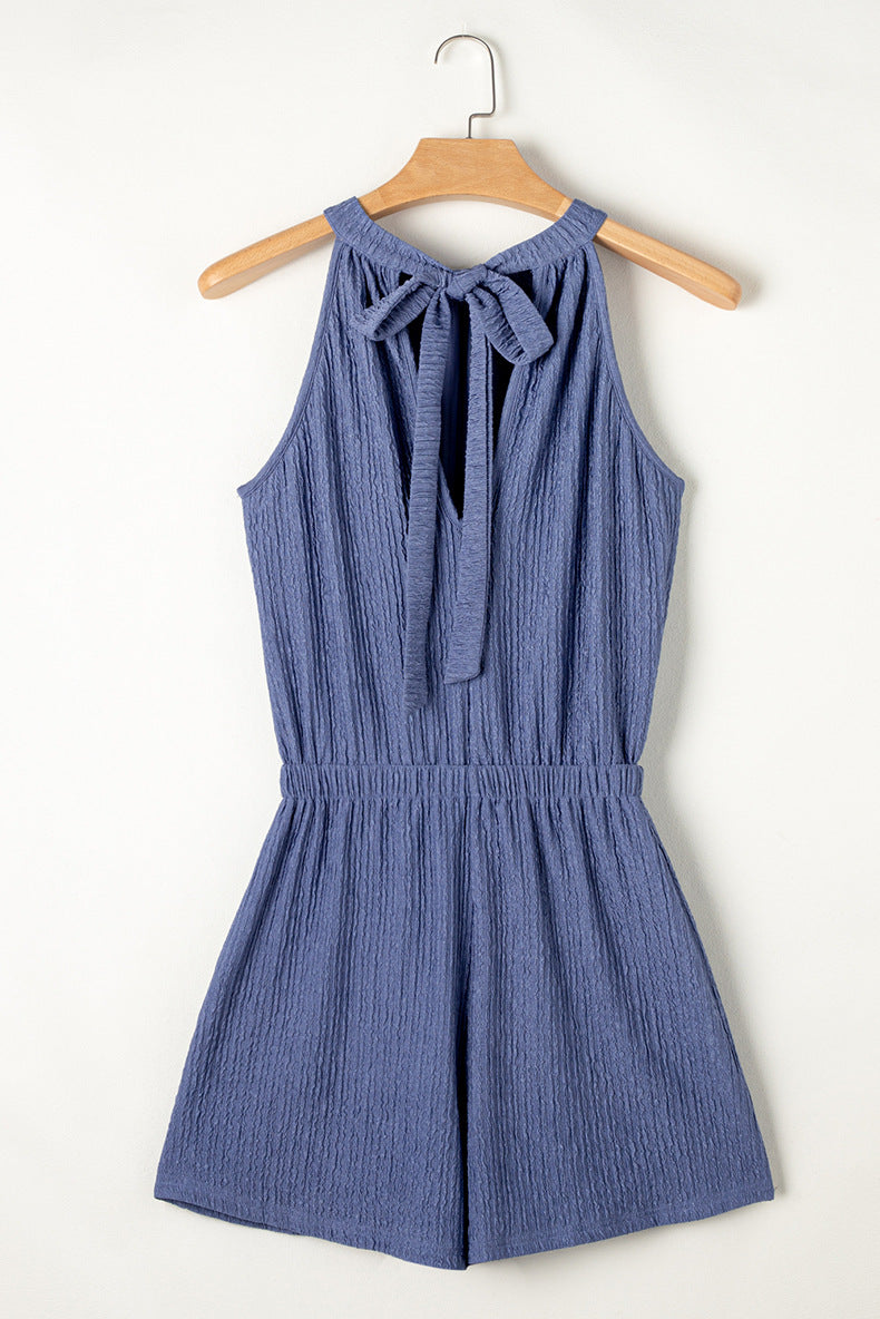 Women's Solid Pocket Straight Short Jumpsuit