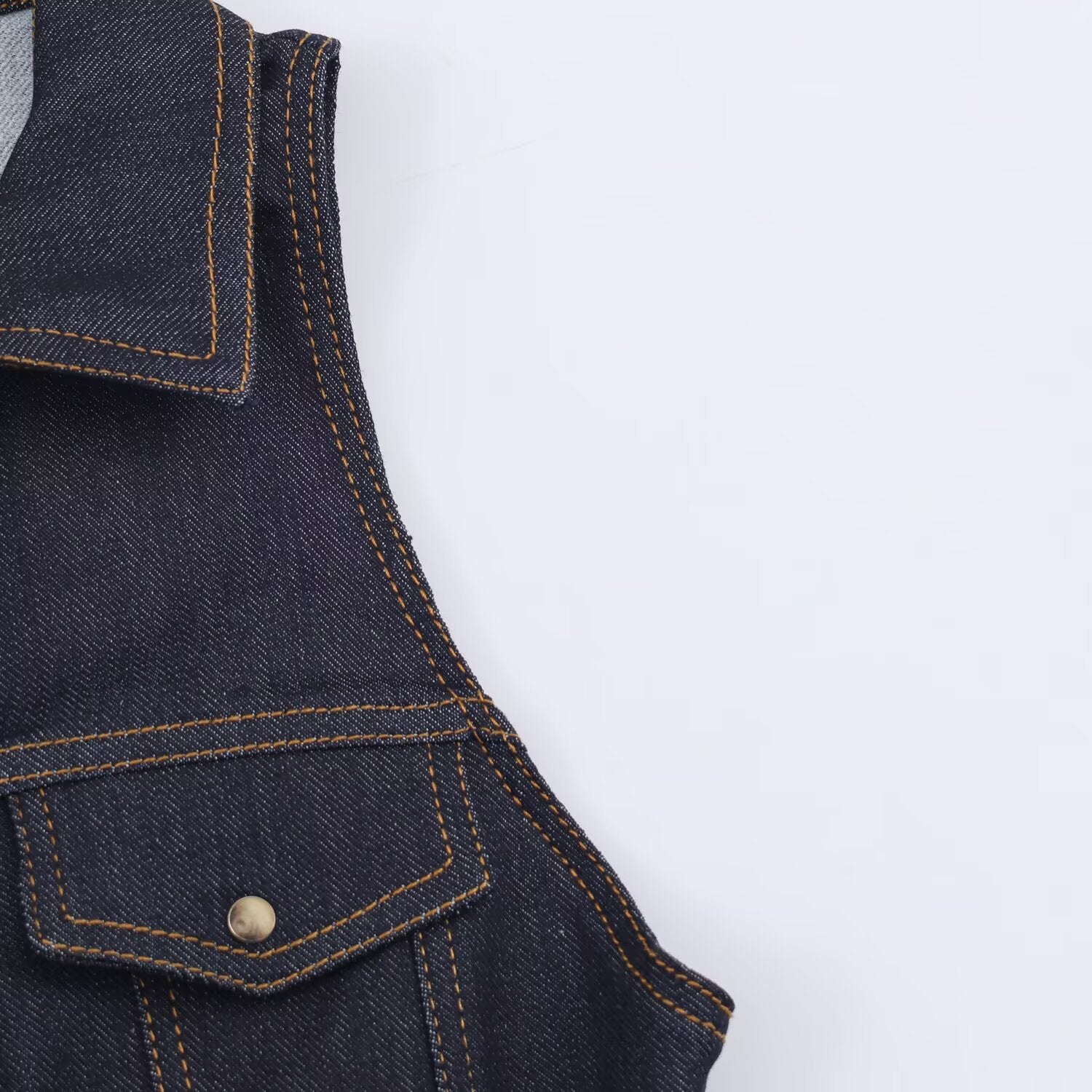 Sleeveless Denim Bodycon Jumpsuit for Women