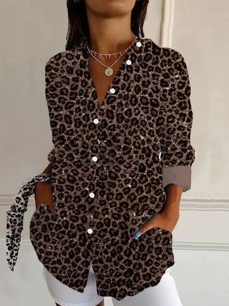 Women's 3D Digital Printing Fashion Long Sleeve Shirt