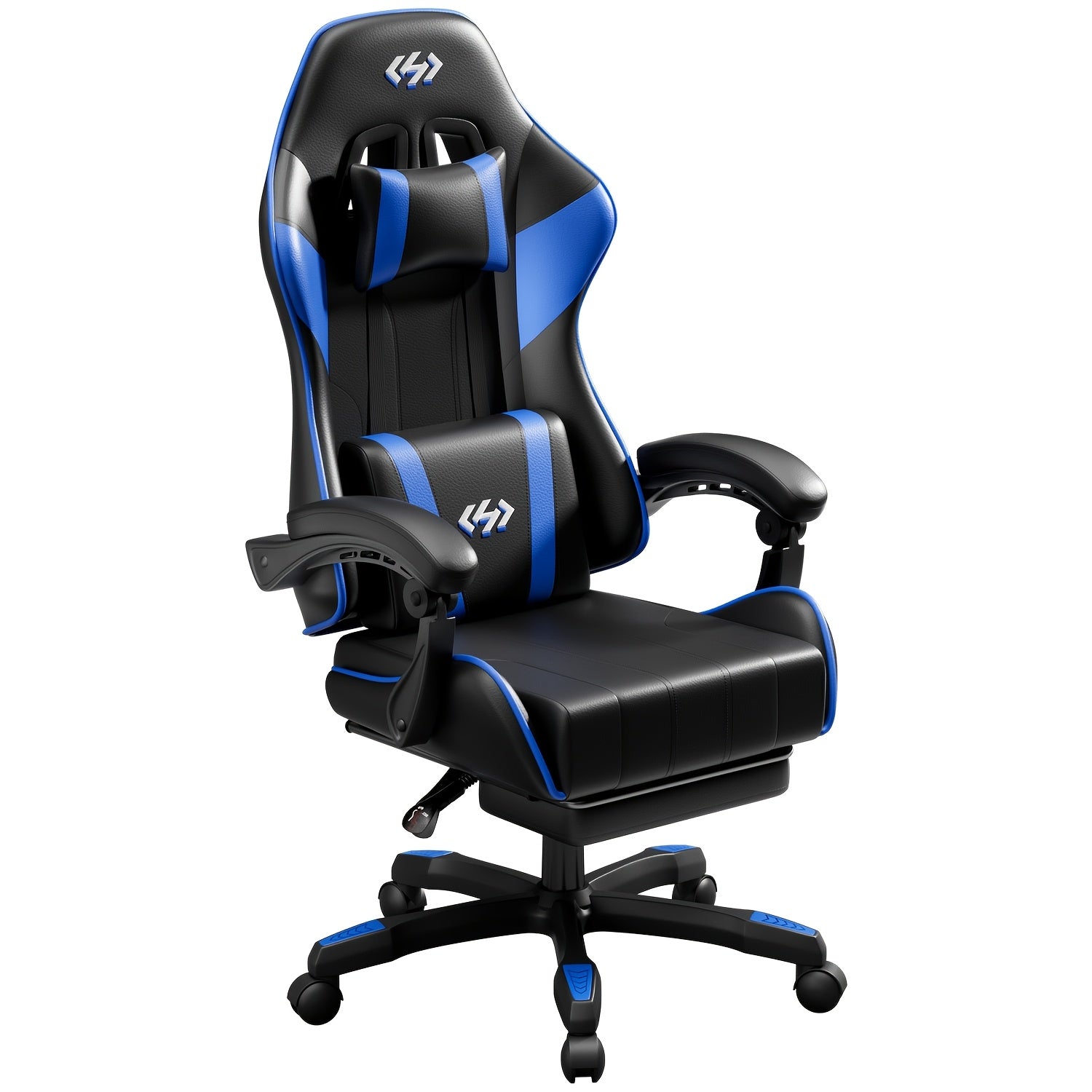 Ergonomic Office Gaming Chair with Adjustable Height, Lumbar Support, Footrest, and Headrest