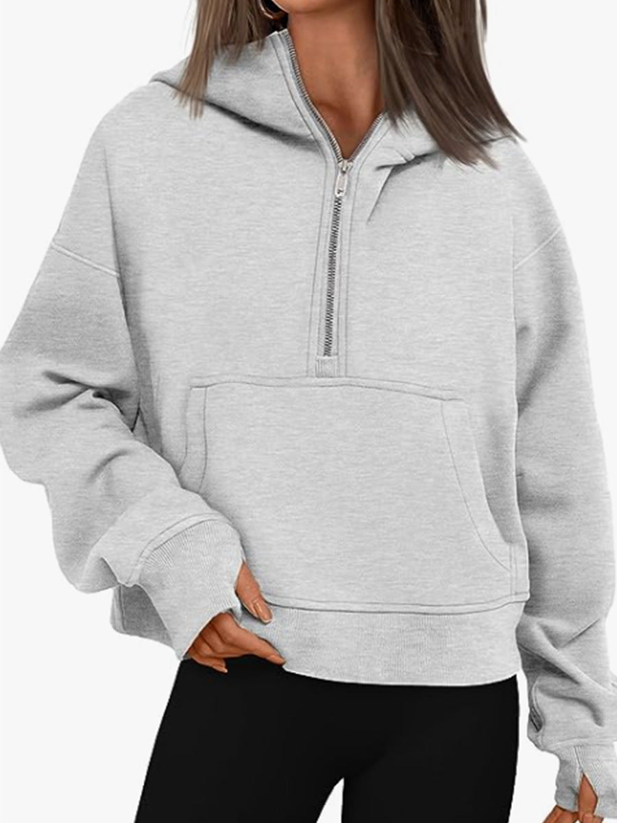 Cozy Oversized Zip-Up Hoodie for Fall & Winter