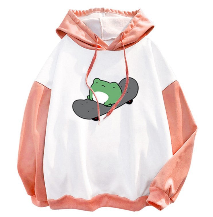 Women's Fleece-Lined Thickened Hooded Sweatshirt