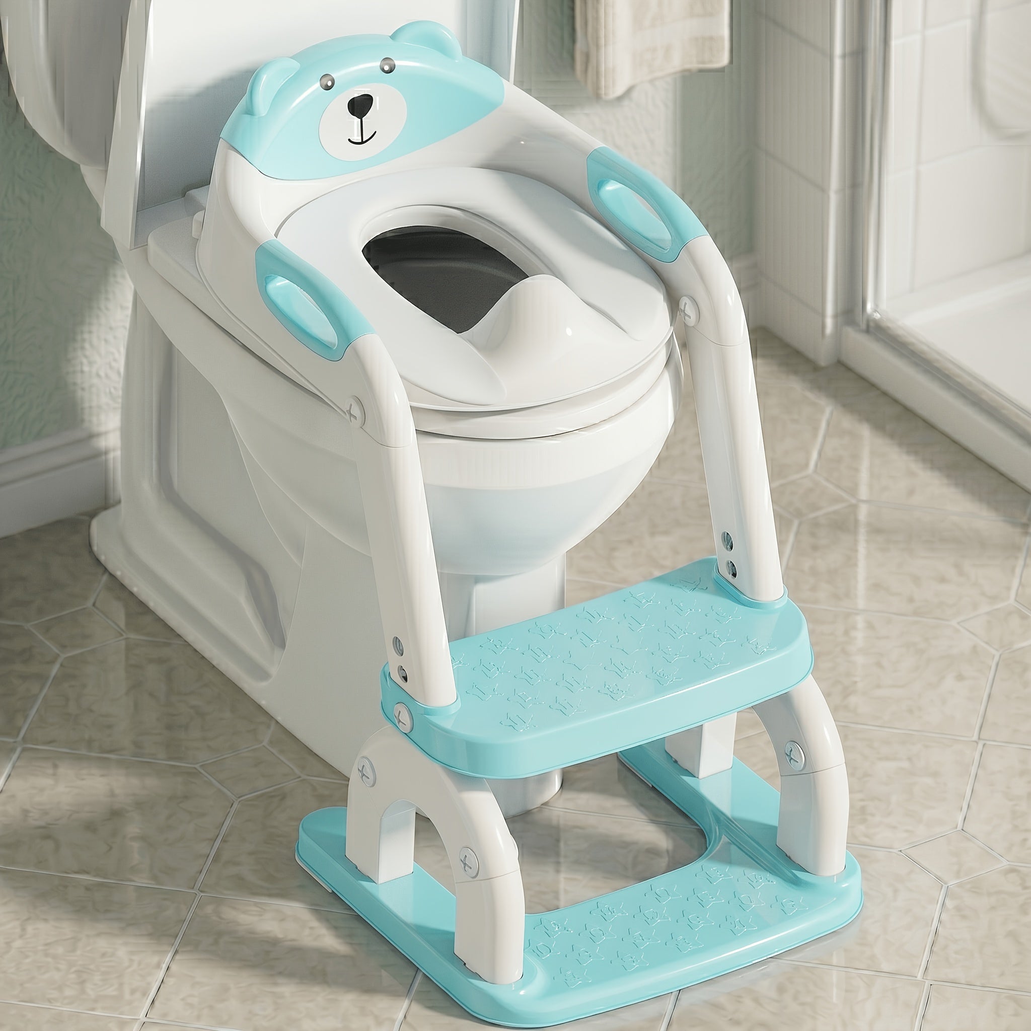 Heavy‑Duty Adjustable 2-in-1 Kids Potty Chair with Step Ladder and Anti‑Slip Base