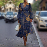 Womens 3d Digital-print Elegant Dress