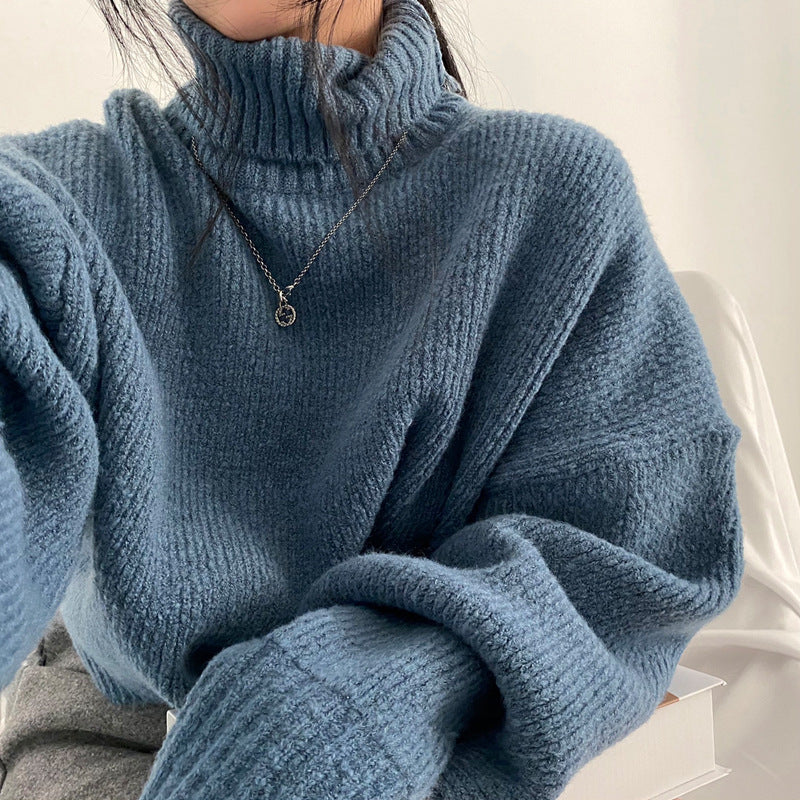 High Neck Thickened Warm and Good Quality Pullover Sweater