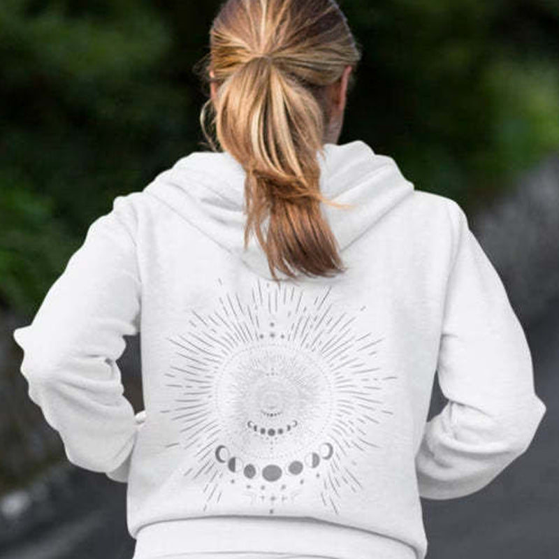 Letter Print Casual Loose Hooded Pullover Streetwear Sweatshirt