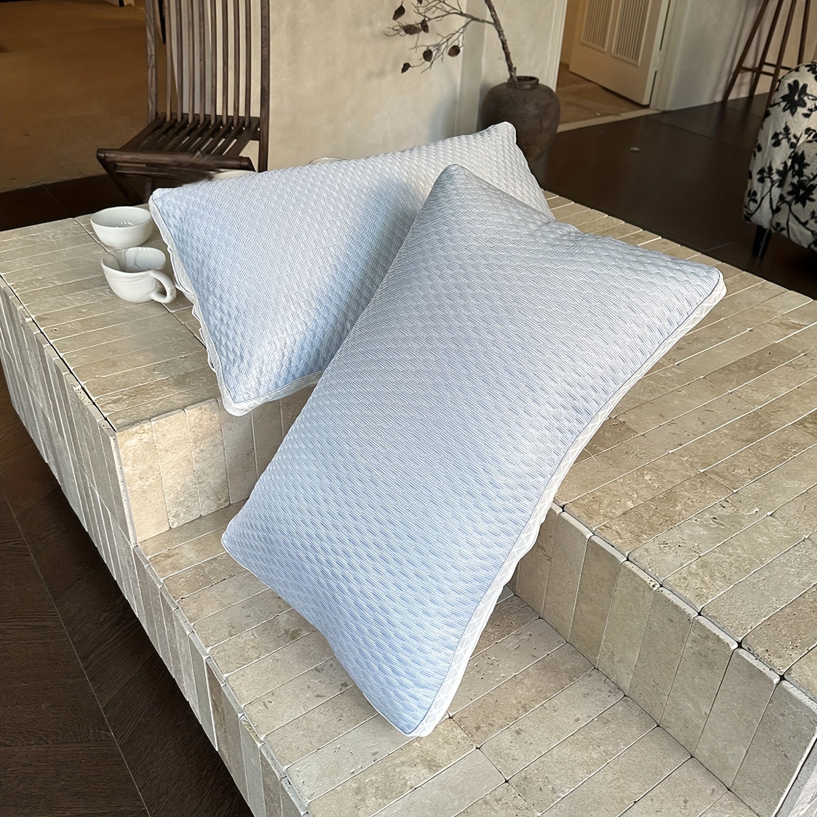Set of 2 Cooling Sleep Pillows for Neck Support