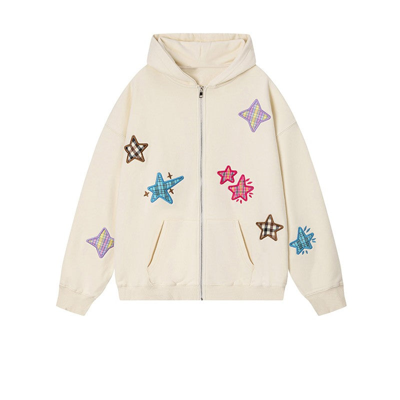 Women's Embroidered Loose Hoodie - Cozy Autumn & Winter Wear