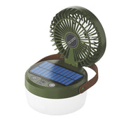 Foldable Solar Camping Fan Light – Portable Rechargeable Tent Lamp