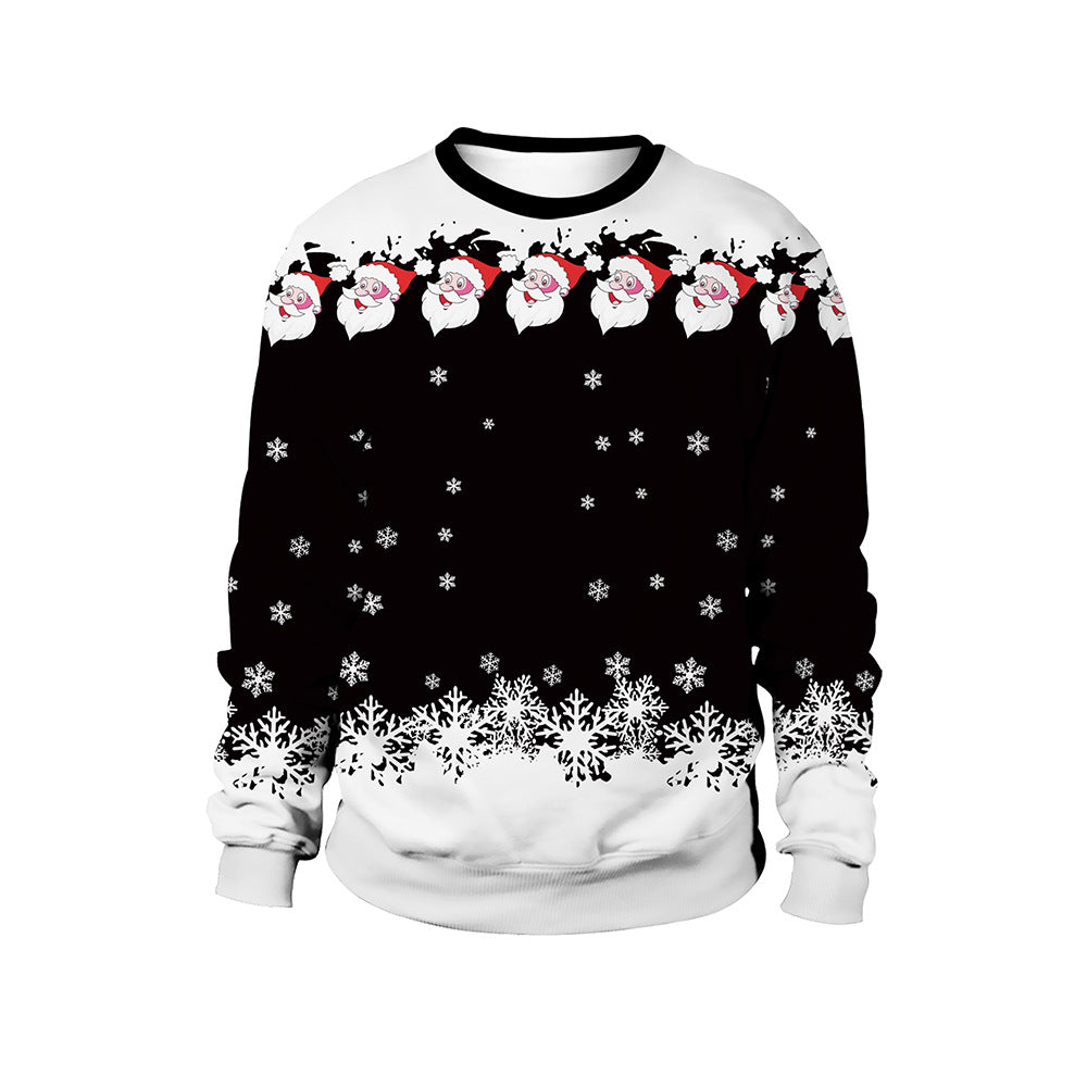 Festive Animal Print Christmas Sweater for Women