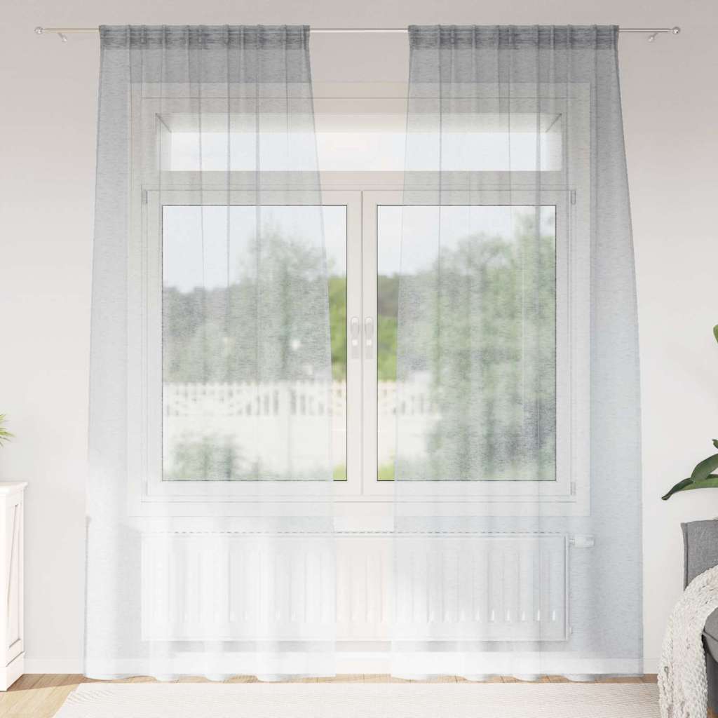 Curtains with Drapes 2 Pcs Polyester