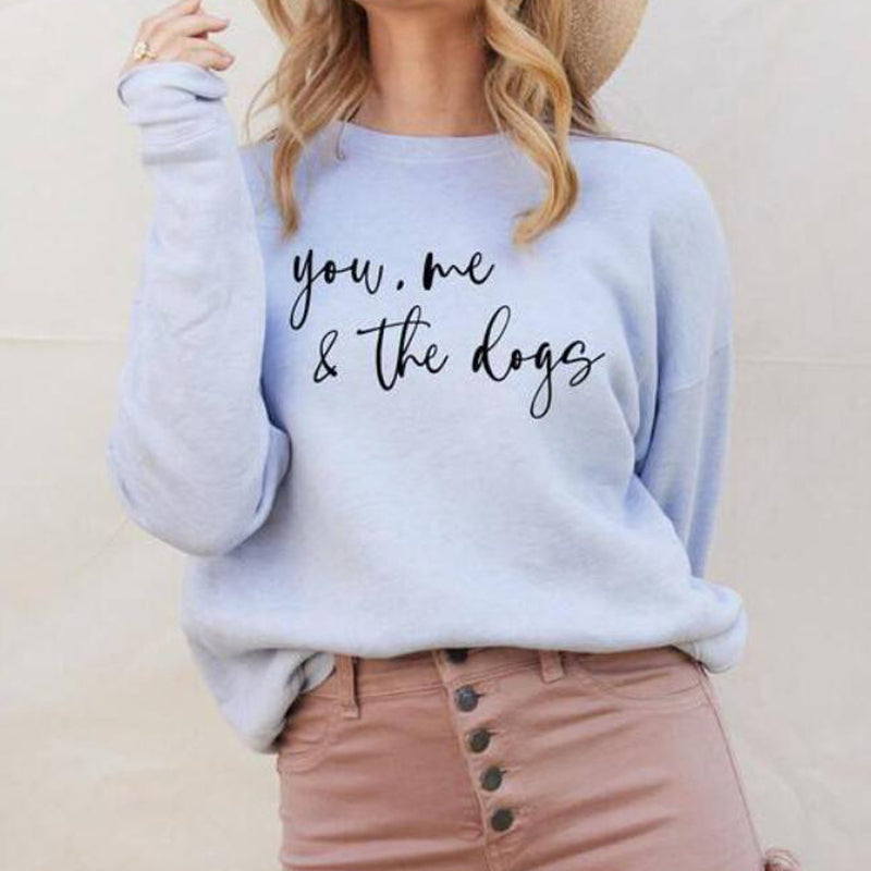 New Printed Sweater Loose Casual Korean Style Loose Round Neck Pullover