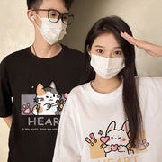 Cute Cartoon Short-Sleeve Cotton Tee – Summer Vibes & Comfort