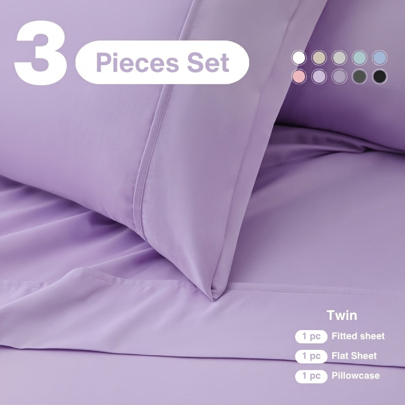 3/4pcs 18 Inch Extra Deep Pocket Bed Sheets Sets, Fits Deep Mattress, Breathable & Cooling Bed Sheets, Hotel Luxury Bed Sheet Set