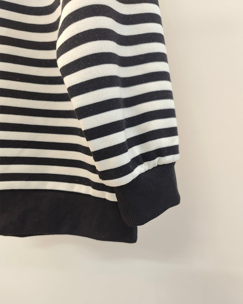 Women's Cozy Striped Knit Pullover Sweater