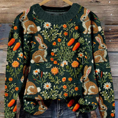 Women's Festive Christmas Graphic Round-Neck Sweatshirt