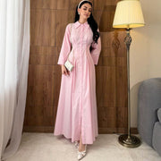 Figure-flattering Straight-leg Long-sleeve Shirt Dress