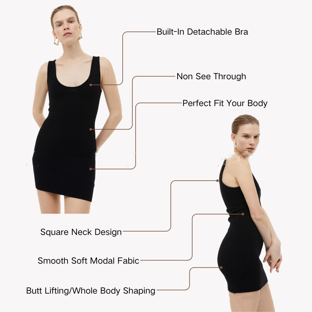 Seamless Body Shaping Vest Dress for All-Day Comfort