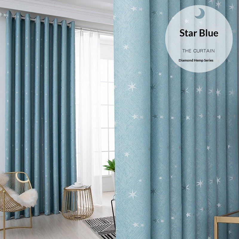 Ready-made Blackout Curtains Thickened Sun-blocking Fabric No Drilling Required Fully Hook-compatible