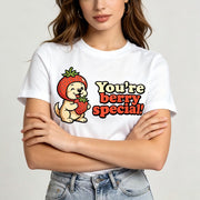 Funny Strawberry Puppy Tee for Women