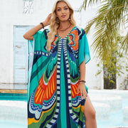 Real-shot European and American Cross-border Printed Robe
