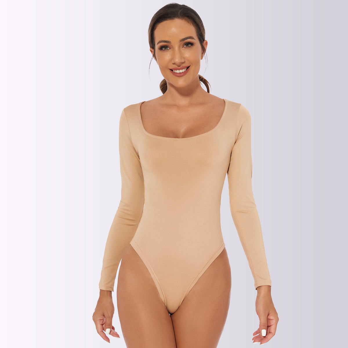 Women's Slim Fit U-Collar Polyester Jumpsuit