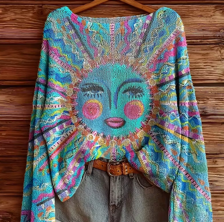 Women's Printed Knitted Sweater