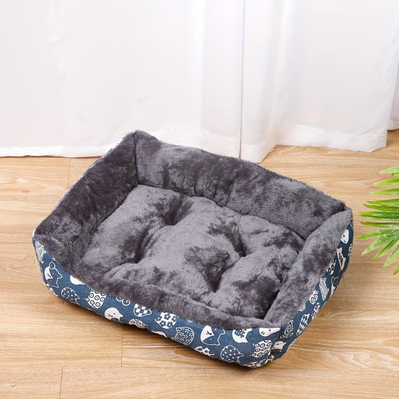 Large Dog Bed With Thickened Warmth - Plush Rectangular Pet Bed For Medium Dogs, Golden Retriever & Small Breeds, Durable Polyester Fabric, Cozy Indoor/Outdoor Use, Easy-Clean Design, Dog Bed For D...