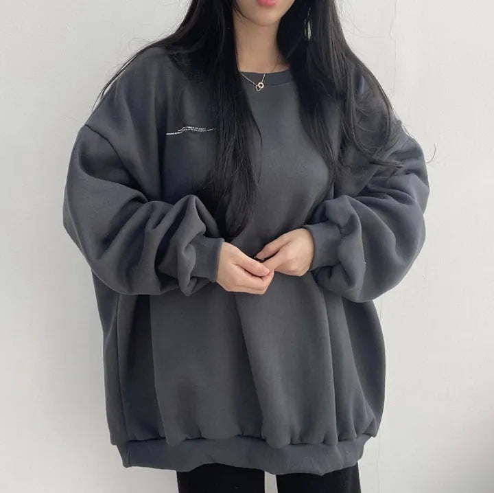 Plus Size American Moon Long Sleeve Cozy Cotton Sweater