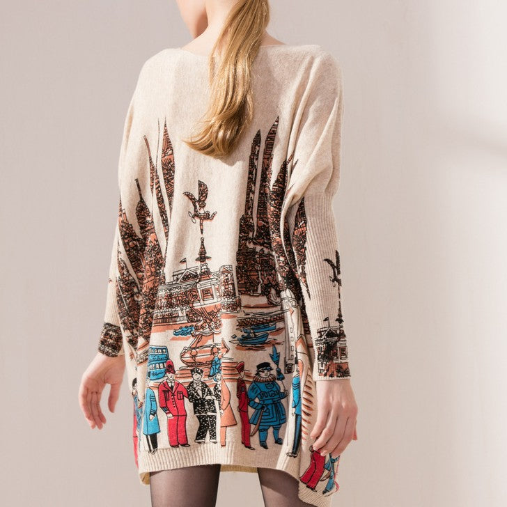 Cozy Oversized Batwing Pullover Sweater for Women