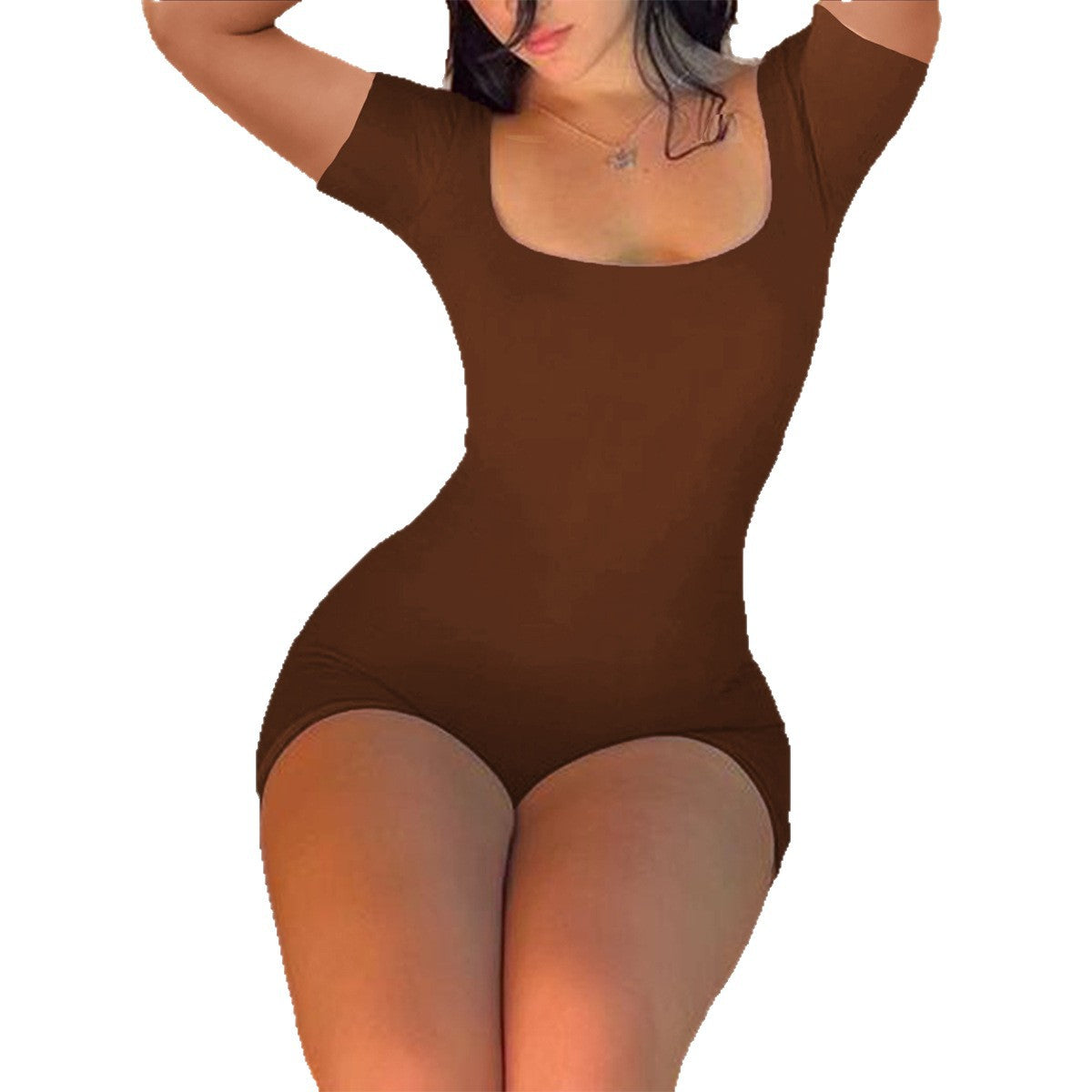 European And American Style Yoga Body-Slimming Short-Sleeve Jumpsuit For Women