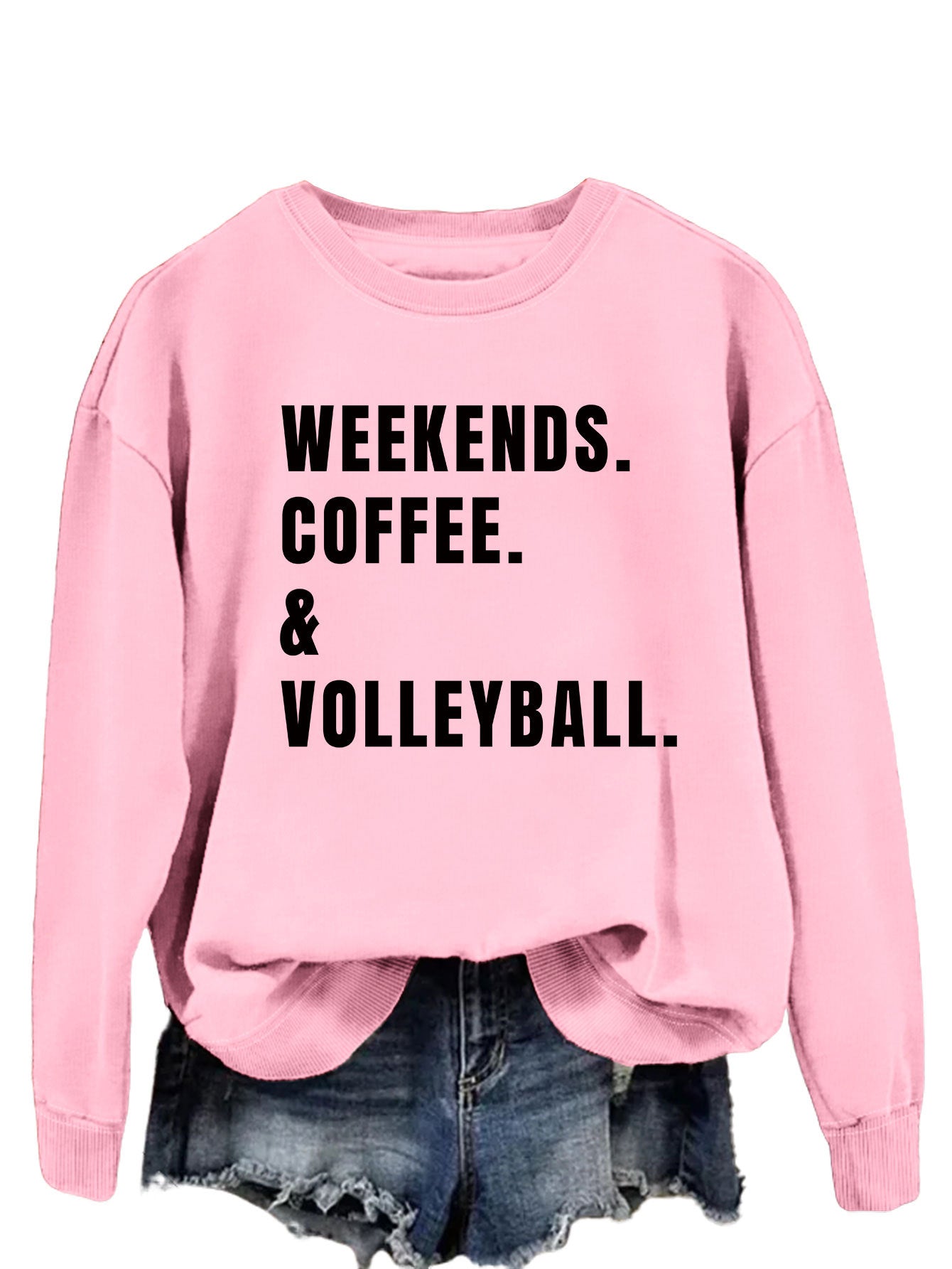Women's Cozy Round Neck Long Sleeve Loose Sweatshirt