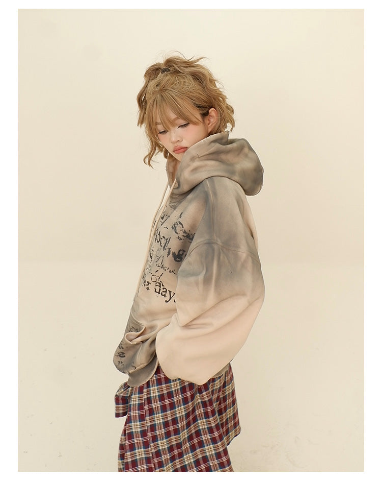 Women's Layered Hooded Chenille Sweater Loose Pullover
