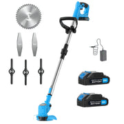 [3-In-1 Lawn Mower] 3-In-1 Lawn Mower 3-In-1 Electric Trimmer And Lawn Mower - Weed Eater, Edger, Bush Cutter With 2 High-Capacity Batteries, Adjustable Height And Swivel Head, Easy Installation And Lightweight Design For Small Yards And Patios