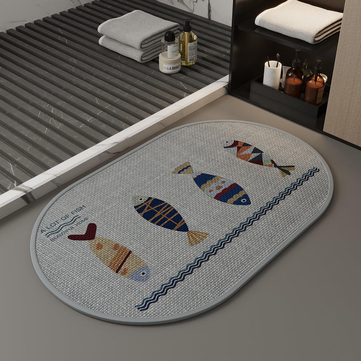 Easy to Maintain Non Slip Linen Woven Printed Pad
